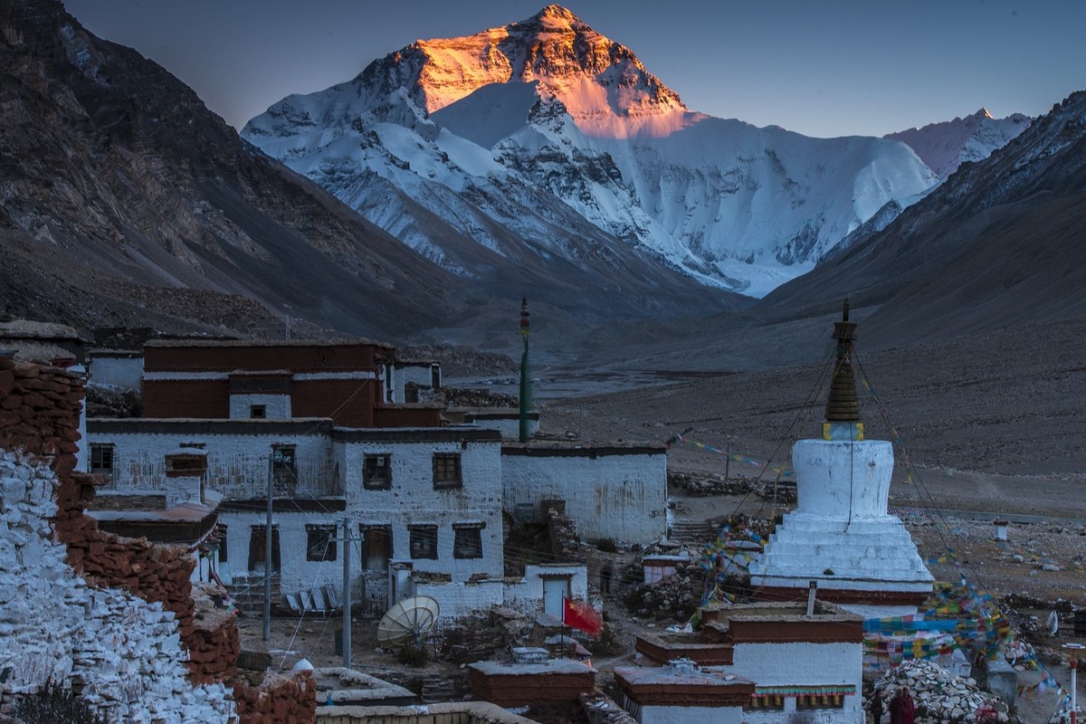 Sonnenuntergang von Everest (Qomolangma)