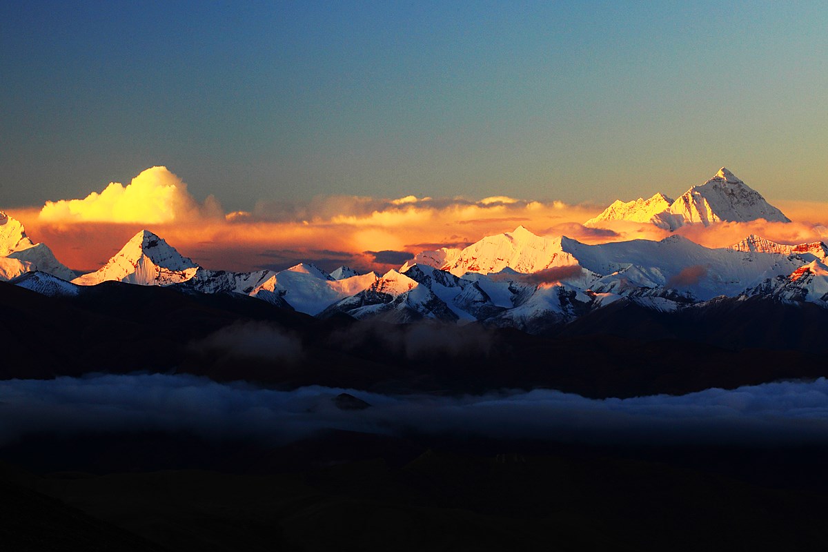 Sonnenaufgang von Everest, Himalaya