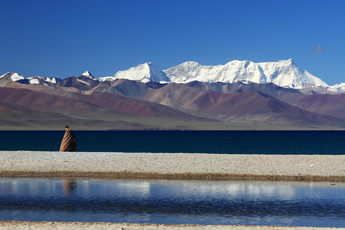 Nam Tso See und Nianqingtanggula Gipfel