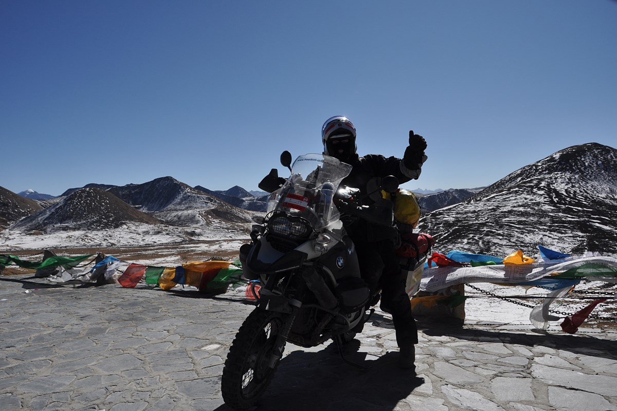 Motorradfahrt in Tibet